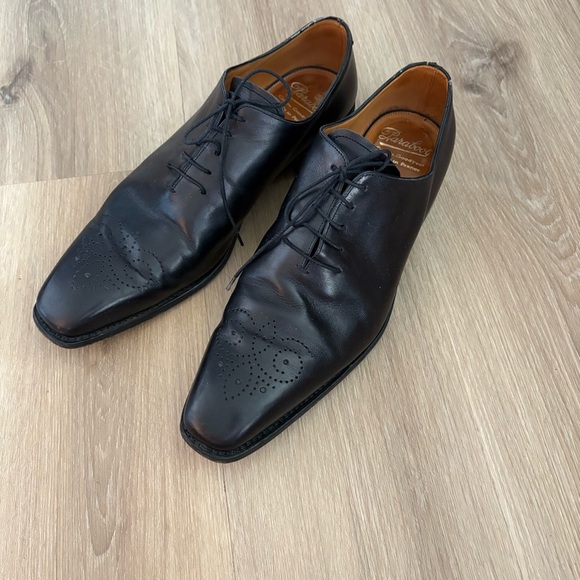 Paraboot Men’s Black Leather Oxford Dress Shoes – Made in France – Size 10 - Picture 1 of 6